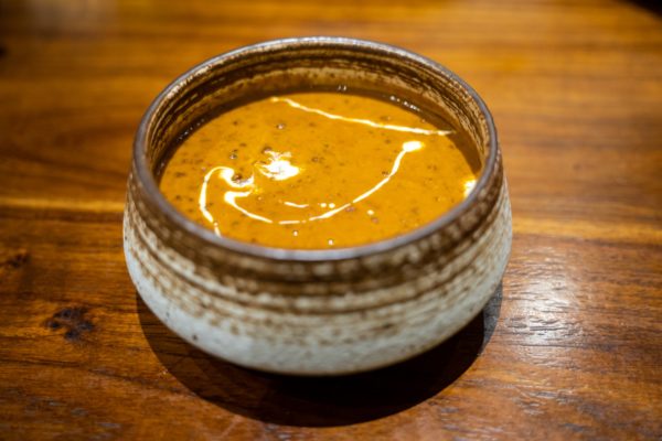 A bowl of delicious dal makhani, Indian lentil curry with cream